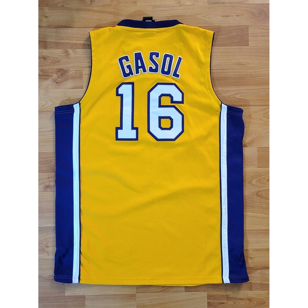 Authentic NBA Los Angeles Lakers Pau Gasol #16 Adidas Jersey Adult Size 52 / XLT